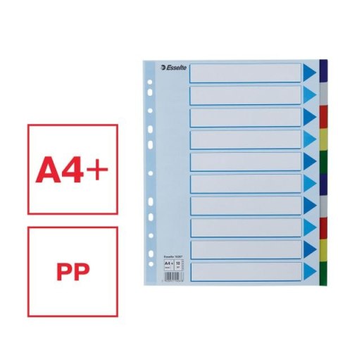 Przekładka czysta maxi A4 mix kolorów 10k [mm:] 225x297 Esselte (15267) Esselte