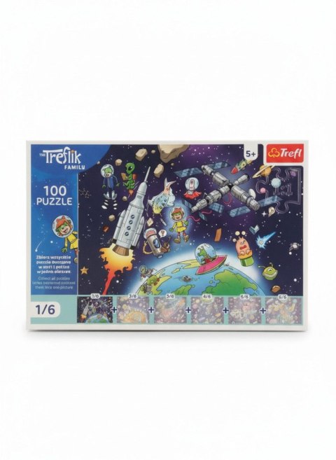 Puzzle Rodzina Treflików Treflinka w kosmosie 100 el. Trefl (16541) Trefl