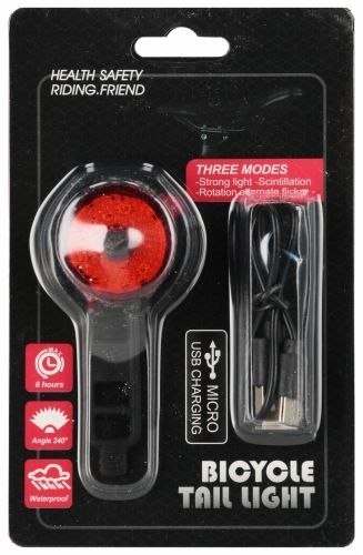 Rower Lampka rowerowa USB tył Mega Creative (582864) Mega Creative