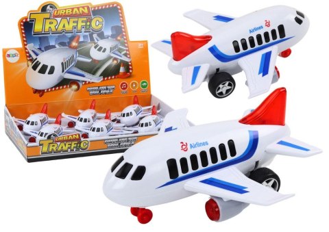 Samolot Pasażerski Światła Dźwięki Napęd Biały Lean (18784) Lean