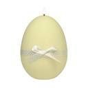 Świeczka ozdobna jajko welur ecru 9cm Home And Garden (0473) Home And Garden