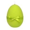 Świeczka ozdobna jajko welur pistacja 9cm Home And Garden (0497) Home And Garden