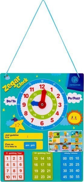Zabawka edukacyjna do nauki zegara Astra Fun (338025904) Astra Fun