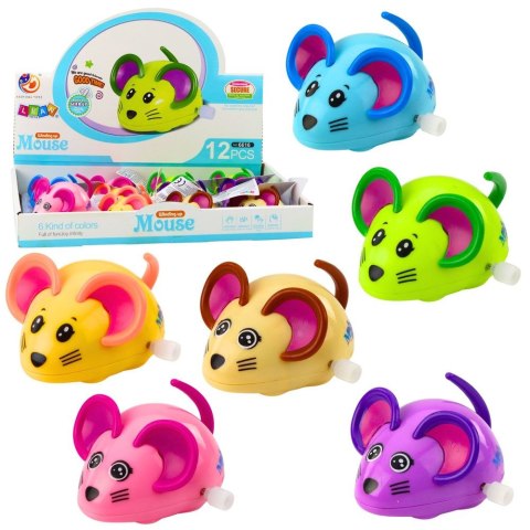 Zabawka nakręcana Myszka Jeździ Porusza Ogonkiem 8cm Mix Kolor Lean (24845) Lean