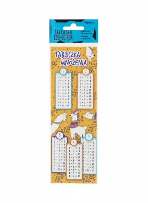 Zakładka do książki Lamy Tabliczka mnożenia Henry (5905701486694) Henry