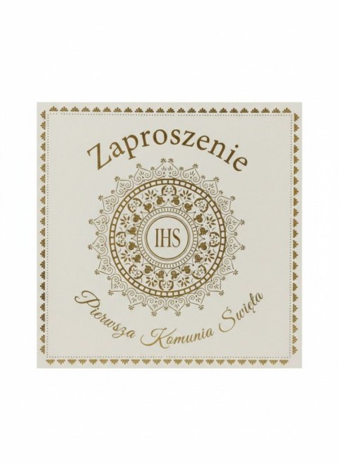 Zaproszenie KW Komunia Hostia Biała Henry (5908451982355) Henry