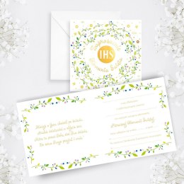 Zaproszenie KW Komunia Listki Henry (5908451982348) Henry