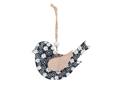 Zawieszka Drewniana ptak czarny (2221725)