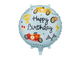 Balon foliowy pastylka Happy Birthday, 35x35 cm 18cal Partydeco (FB342) Partydeco