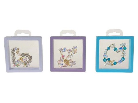 Bransoletka red.6cm, rozciągliwa, szklane koraliki z metalowymo elementami, w ozdobnym pudełku Adar (607156) Adar