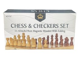 Gra logiczna szachy i warcaby drewniane, magnetyczne Adar (632202) Adar