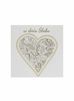Kartka składana kw A5 Ślub serce pattern Henry (5905701489527) Henry