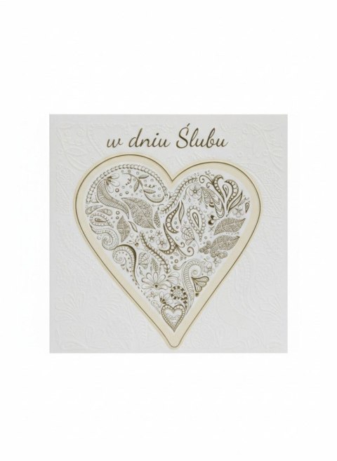 Kartka składana kw A5 Ślub serce pattern Henry (5905701489527) Henry