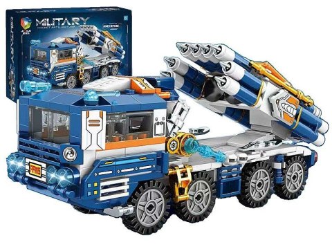 Klocki konstrukcyjne 409 części, pojazd wojskowy z wyrzutnią rakiet Adar (630741) Adar