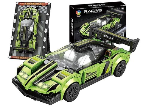 Klocki konstrukcyjne model auta, z podstawką, 395 części Adar (630680) Adar