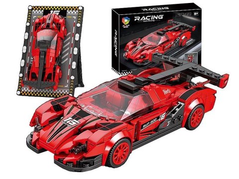 Klocki konstrukcyjne model auta, z podstawką, 402 części Adar (630697) Adar