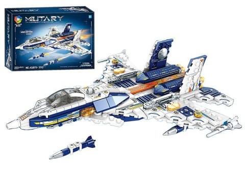 Klocki konstrukcyjne model samolotu myśliwskiego, z podstawką Adar (630734) Adar