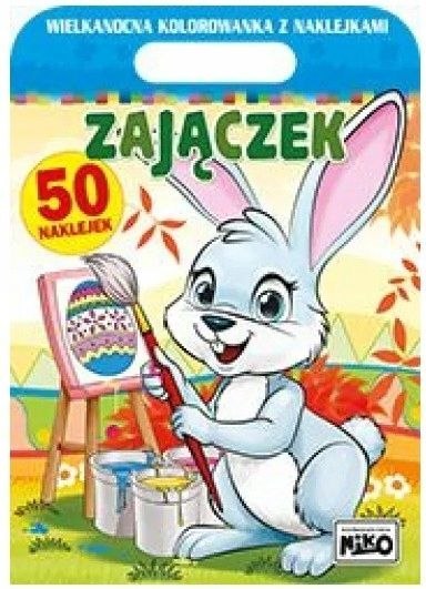 Książeczka edukacyjna Zajączek. Wielkanocna kolorowanka z naklejkami Niko Niko
