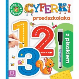 Książka dla dzieci 1, 2, 3. Cyferki przedszkolaka z pisakiem. Piszę, liczę i zmazuję Aksjomat Aksjomat