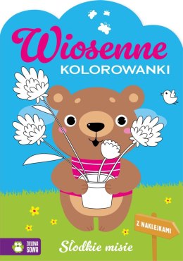 Książka dla dzieci Wiosenne kolorowanki. Słodkie misie Zielona Sowa Zielona Sowa