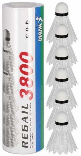 Lotka do badmintona białe 6szt tuba Mega Creative (576963) Mega Creative