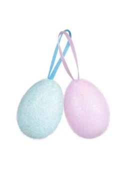 Ozdoba wielkanocna Brokatowe jajka flokowane duże (2 szt.) [mm:] 90 Arpex (VJ8495) Arpex