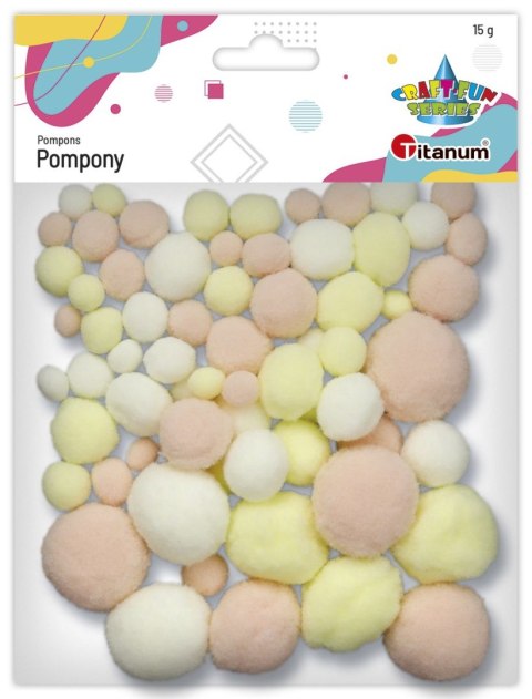 Pompony Craft-Fun Series Pastel kolor mix 15 szt Titanum Titanum