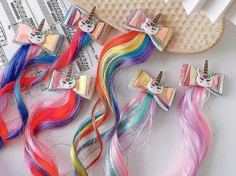 Spinka doczepiane kosmyki włosów, ze spinką, kolorowe Adar (573246) Adar