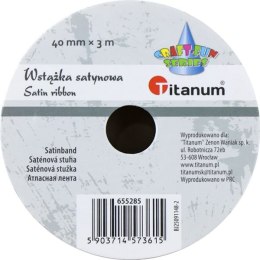 Wstążka Craft-Fun Series satynowa karbowana 40x3 [mm x m] różowy jasny Titanum (BJ25091148-2) Titanum