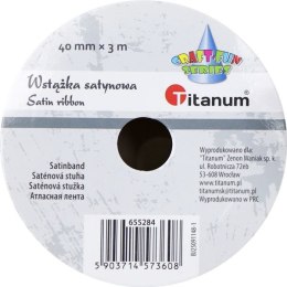 Wstążka Craft-Fun Series satynowa karbowana 40x3 [mm x m] fioletowa Titanum (BJ25091148-1) Titanum