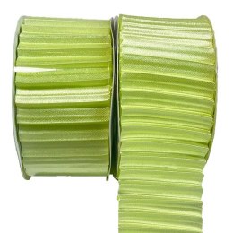 Wstążka Craft-Fun Series satynowa karbowana 40x3 [mm x m] zielona jasna Titanum (BJ25091148-3) Titanum