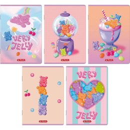 Zeszyt A5 standard JELLY 32k. 70g podwójna linia kolor Herlitz (400206380) Herlitz