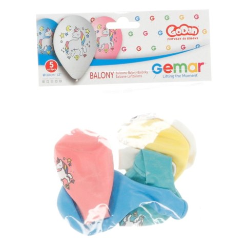 Balon gumowy 5 szt mix 300mm 12cal Godan (GSM110/P661) Godan