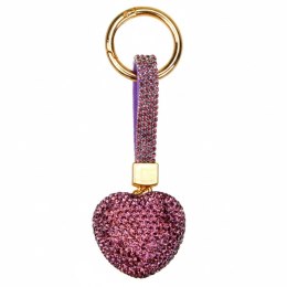 Brelok cyrkonie serce , mix kolorów