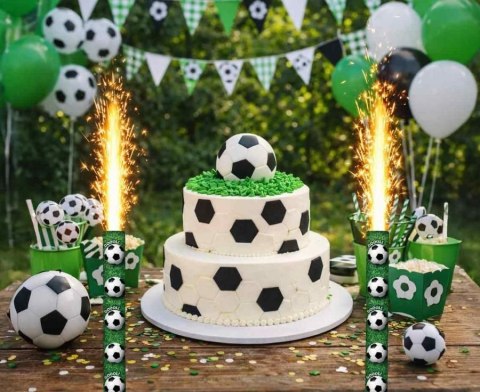 Fontanna tortowa Piłka nożna 12 cm/ 1 szt. Godan (KZ-FTZ1/6) Godan