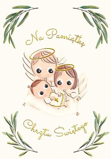 Kartka składana A5 A5 CHRZEST ANIOŁKI RODZINA Henry (5908451983918) Henry