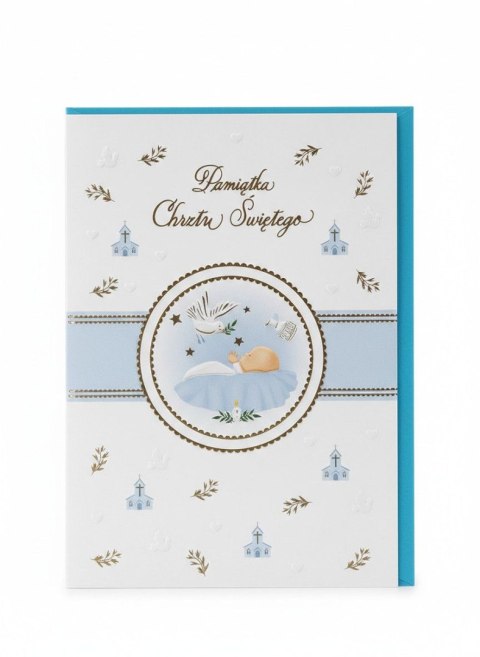 Kartka składana A5 A5 CHRZEST NIEBIESKI Henry (5908451983888) Henry