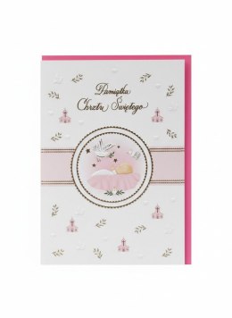 Kartka składana A5 A5 CHRZEST Różowy Henry (5908451983895) Henry