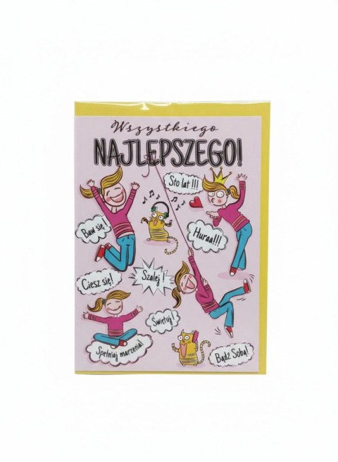 Kartka składana B6+ B6 DZIEWCZYNY Henry (5908451983703) Henry