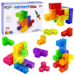 Klocki magnetyczne Układanka Magic Cube 156 Kart Z Wyzwaniami 9 el. Lean (19710) Lean