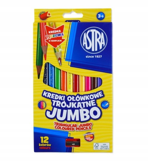 Kredki ołówkowe + tęczowa 12 kol. Astra (312023911) Astra