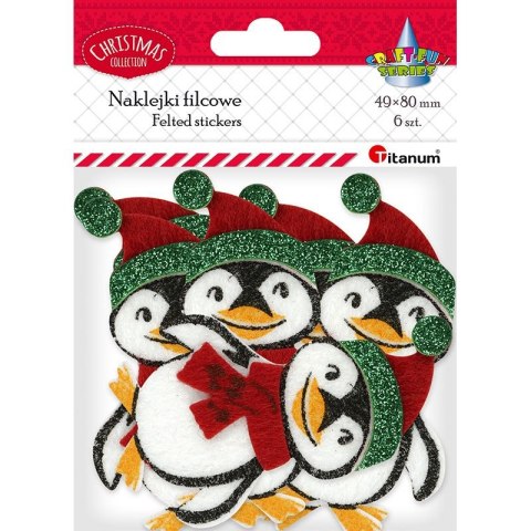 Naklejka (nalepka) Craft-Fun Series filcowa pingwiny Titanum (5703-3) Titanum