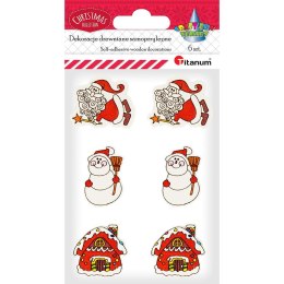 Ozdoba drewniana Craft-Fun Series Boże Narodzenie samoprzylepna Titanum (19TH-002) Titanum