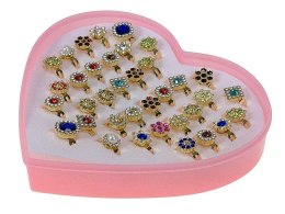 Pierścionek zestaw 36 szt., metalowe, regulowane Adar (628021) Adar