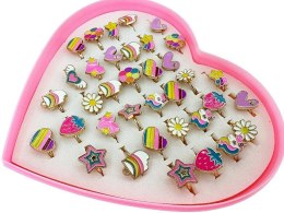 Pierścionek zestaw 36 szt., metalowe, regulowane Adar (629219) Adar