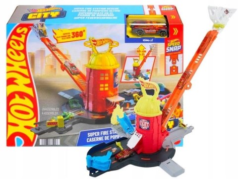 Samochód strażacki City SUPER REMIZA STRAŻACKA + samochód Hot Wheels (JHL95) Hot Wheels