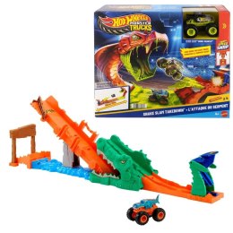 Tor wyścigowy Monster Trucks PASZCZA KROKODYLA + samochód Hot Wheels (JJN45) Hot Wheels