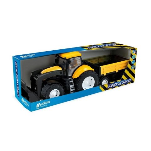 Traktor żółty Adriatic z wywrotką i łyżką w pudełku Tupiko (TŁPWP 9209) Tupiko