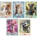 Zeszyt A5 ANIMALS 16k. 70g linia podwójna kolorowa Herlitz (400206377) Herlitz