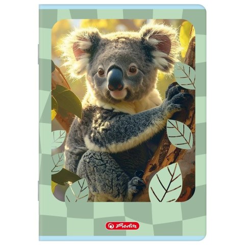 Zeszyt A5 ANIMALS 16k. 70g linia podwójna kolorowa Herlitz (400206377) Herlitz